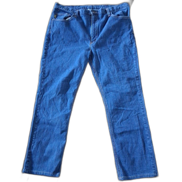 Diamond Gusset Premium Men's Bkue Jeans 42x30 Blue Stretch Cotton Spandex Adult - Picture 9 of 9